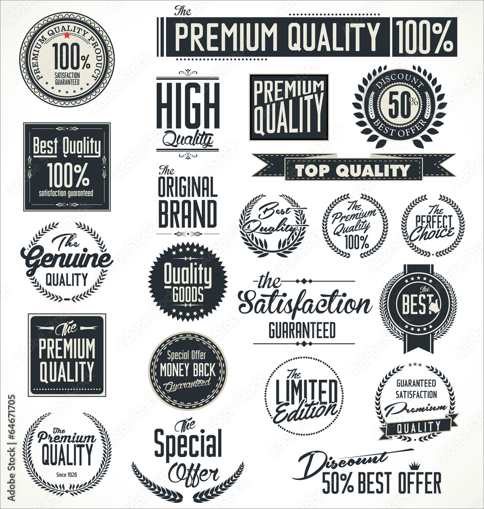 Obraz premium Premium quality stickers and elements retro design