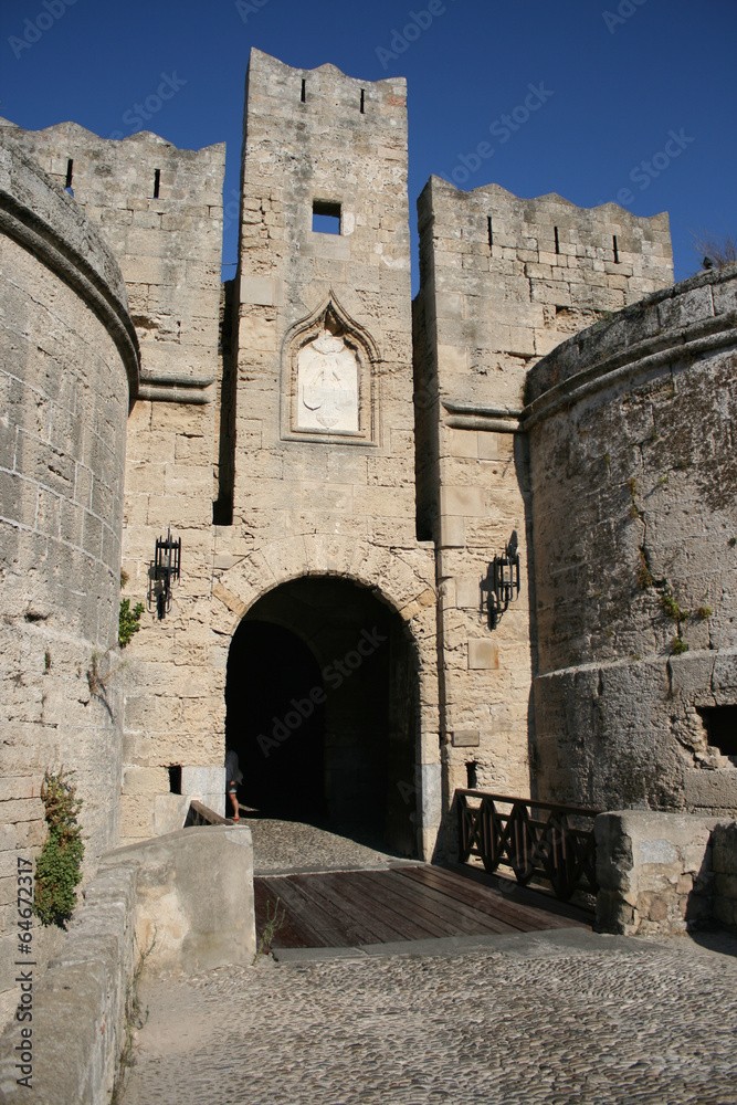 Obraz premium Amboise Door Castle palace Old Town Rhodes Greece OO2