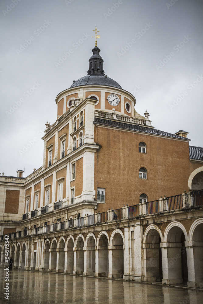 Unesco, majestic palace of Aranjuez in Madrid, Spain