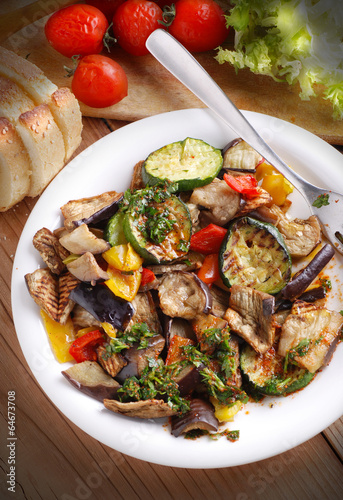 Photography insalata di verdure grigliate