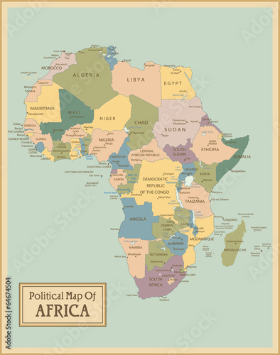 Africa-highly detailed map.Layers used. photo