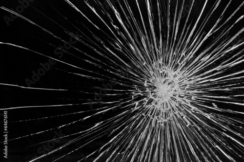 Obraz na płótnie Broken glass pane