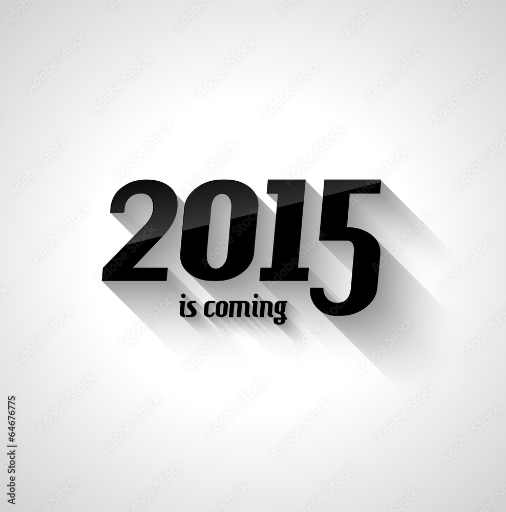 Modern Flat Style 2015 New Year Modern Flat Style 2015 New Year