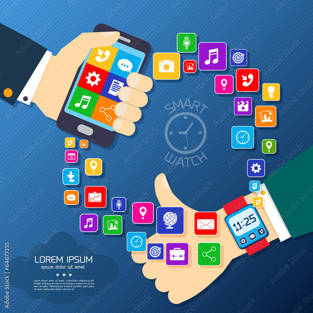 Smart watch synchro poster