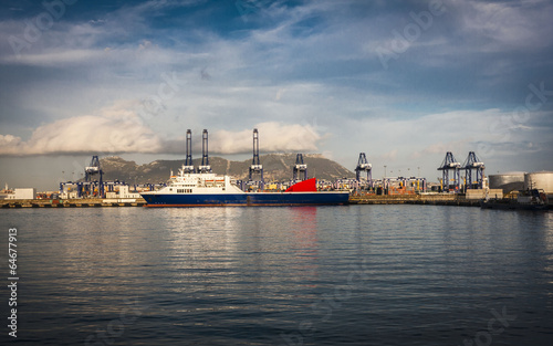 The rock of gibraltar in the morning dawn