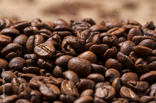 Coffee beans bokeh