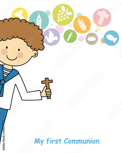 Boy first Communion