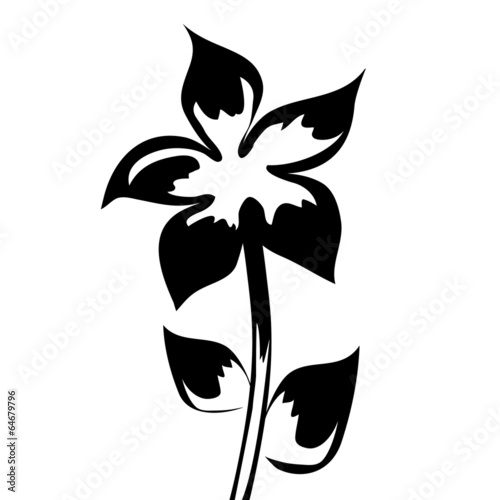 element for design silhouette flower