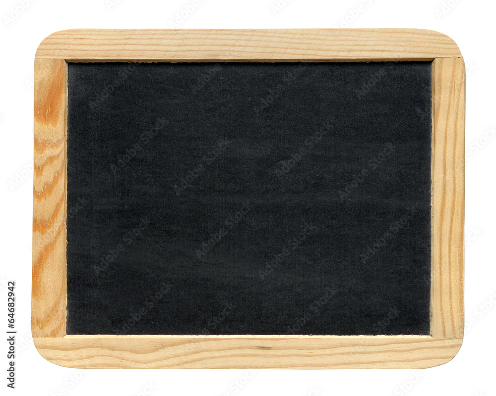 Blackboard in wooden frame isolated on white background Blackboard in wooden frame isolated on white background