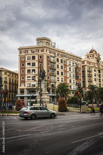 Malaga city in rain, Spain © anilah