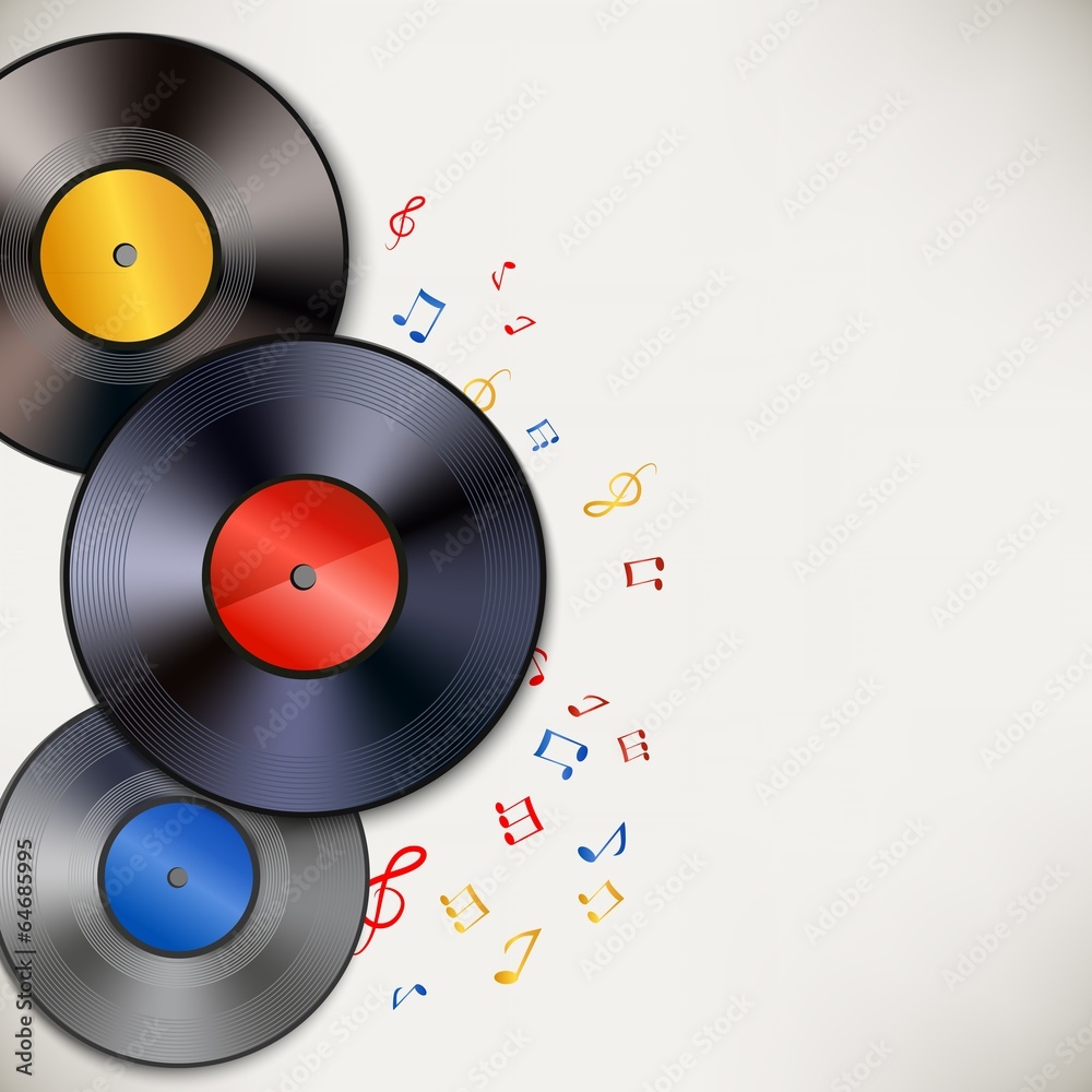 Fototapeta premium Vinyl record background