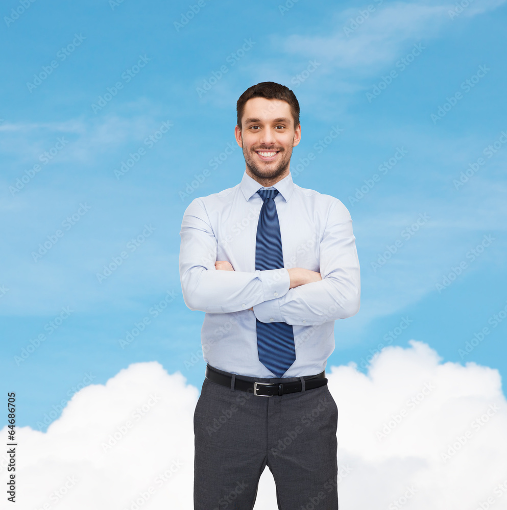 handsome businessman with crossed arms handsome businessman with crossed arms