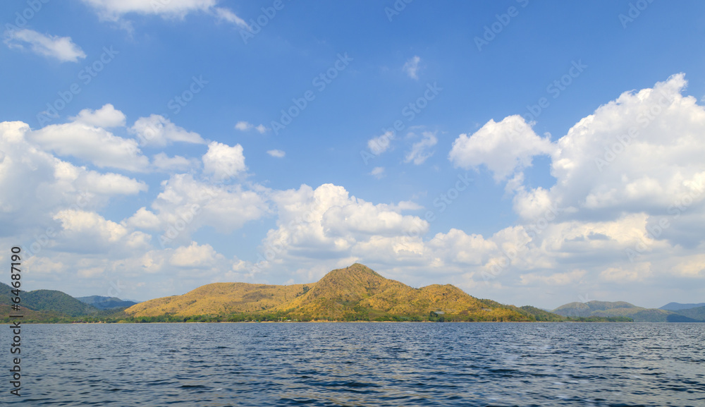 Reservoir islands in tropical site, Thailand