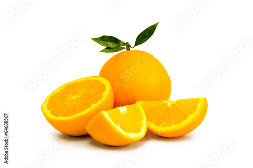Oranges isoated on white background