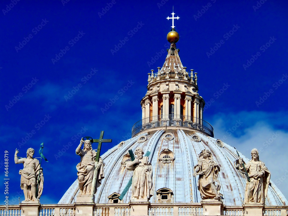 dome of St. Peter's Basilica at the Vatican