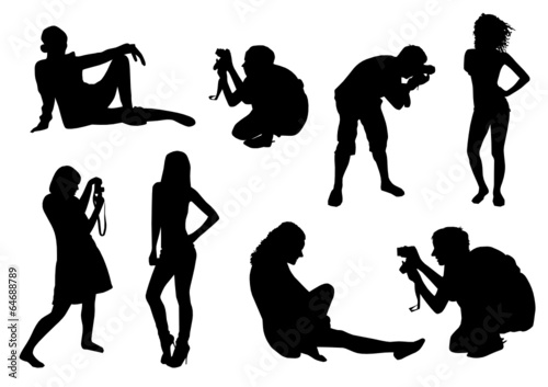 Models and Photographers Silhouettes