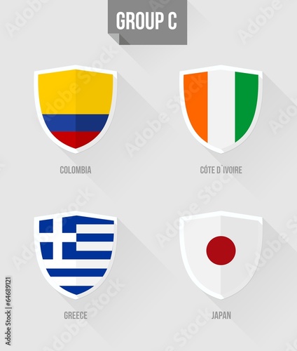Brazil Soccer Championship 2014 Group C flags Free Download Brazil Soccer Championship 2014 Group C flags - GFXLoad