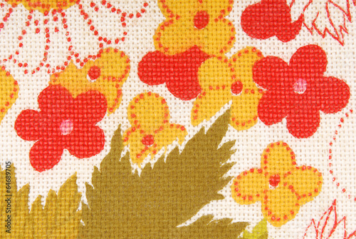 floral fabric texture macro background