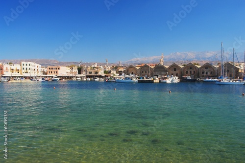 View of the old port of Chania  Crete