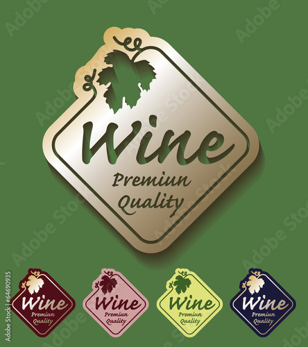Wine premium quality golden set colours