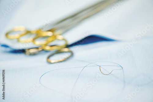 surgery suture needle and forceps