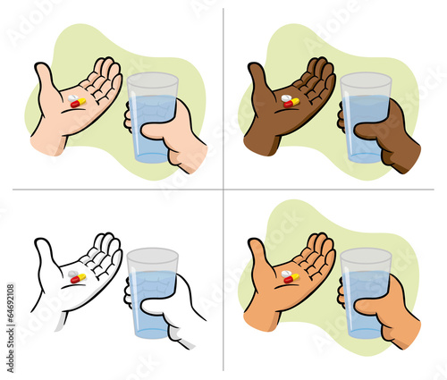 Aid First take medicine with water
