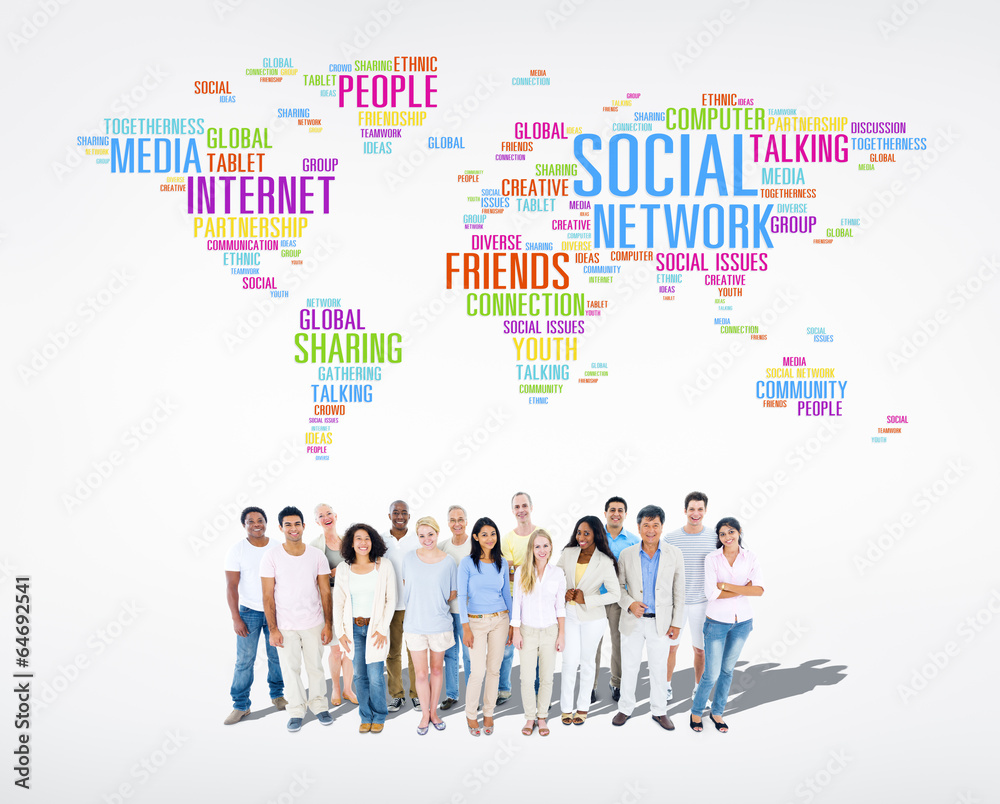 Multiethnic People and a Social Networking Concept