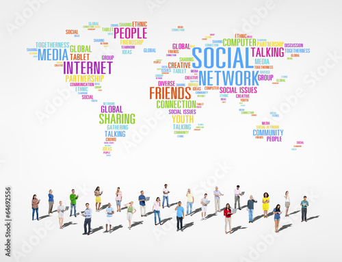 Multiethnic People and a Social Networking Concept
