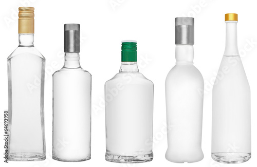 Set bottles of russian vodka