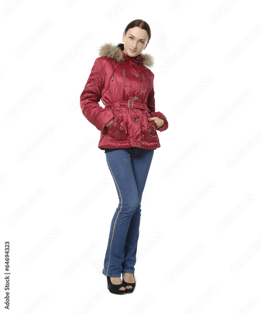 full-length fashion Model posing in Isolated Studio full-length fashion Model posing in Isolated Studio