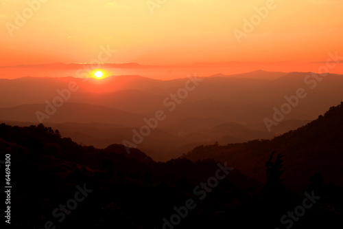 Sunset Mountain Landscape