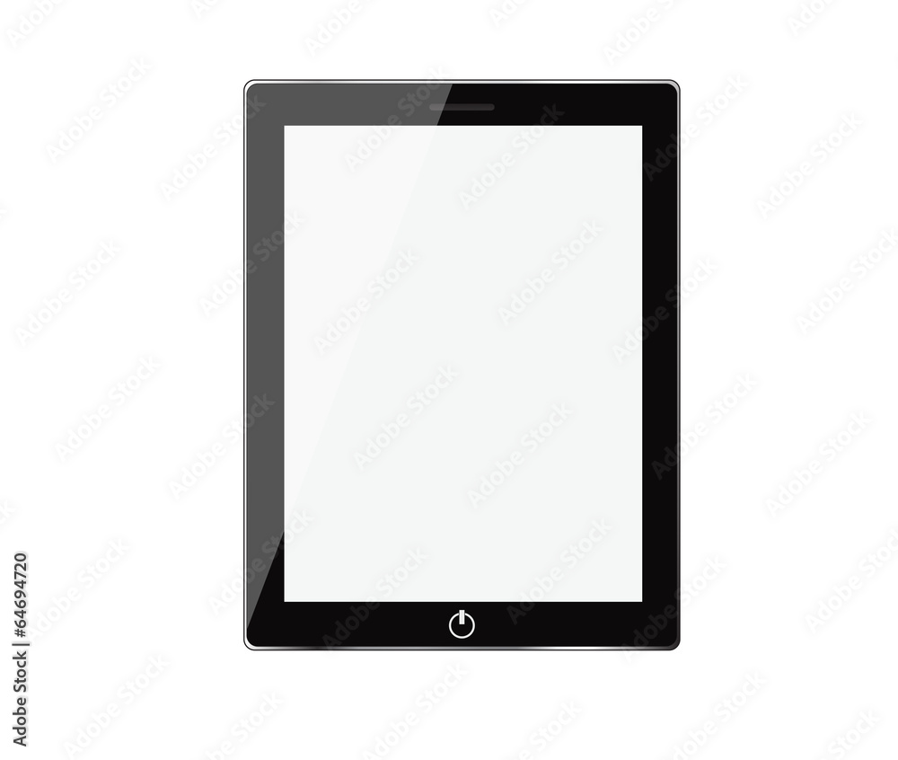 Realistic tablet pc computer with blank screen Realistic tablet pc computer with blank screen