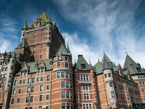 Low angle view of a hotel, Chateau Frontenac Hotel, Quebec City,