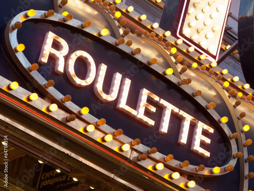 Photography Roulette sign, Las Vegas, Nevada, USA