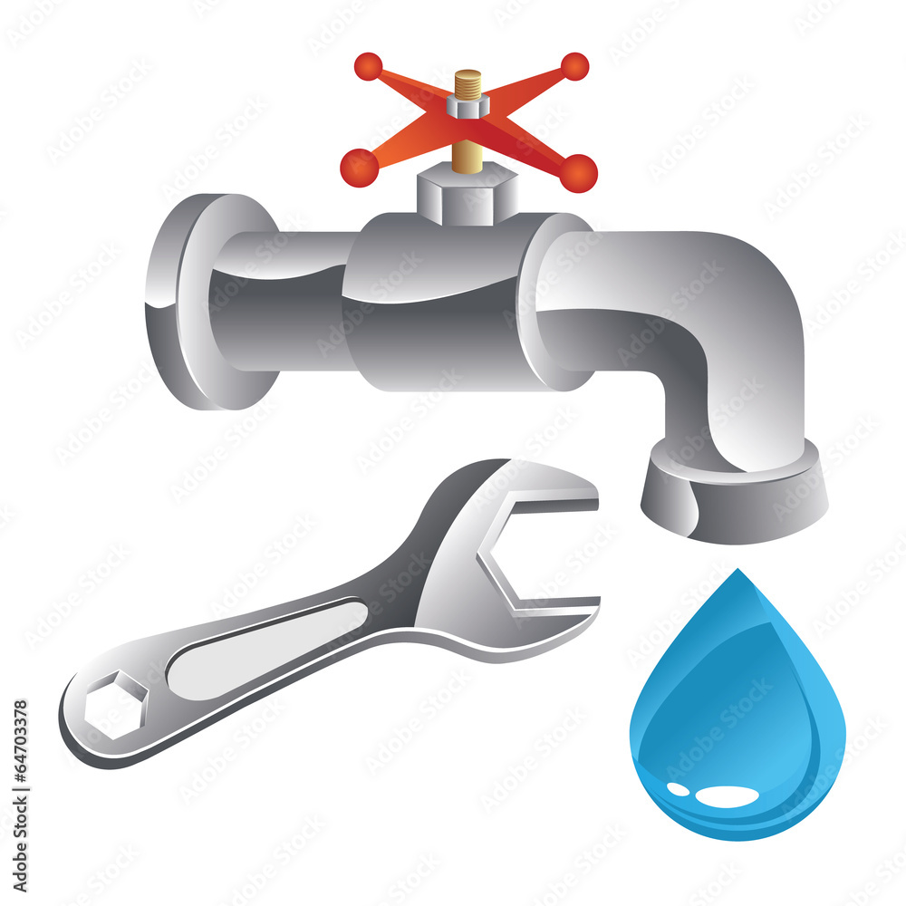 water tap and wrench (plumber) water tap and wrench (plumber)