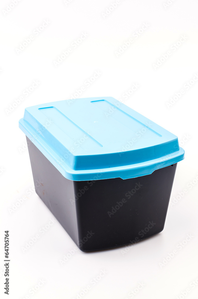 Plastic box isolated white background Plastic box isolated white background