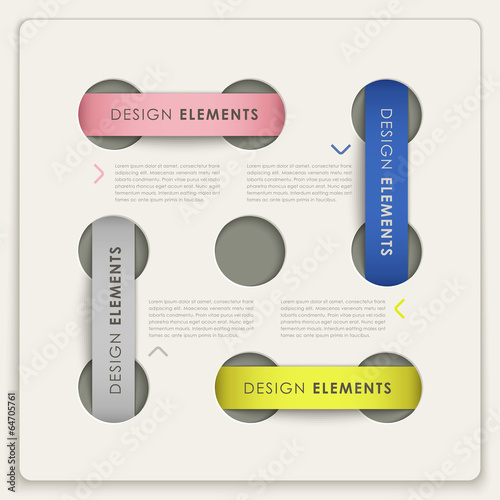 infographic vector elements with label style