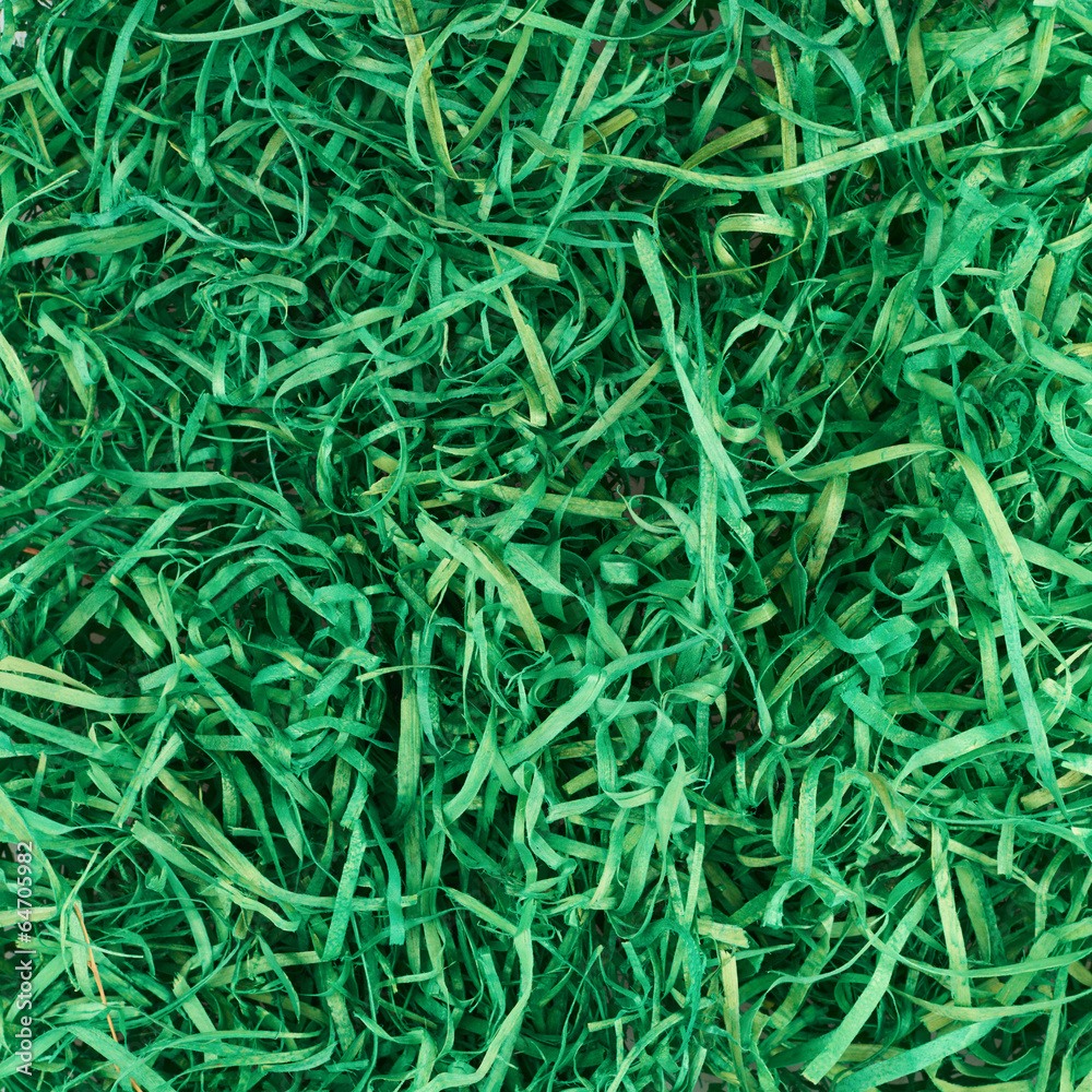 Green ribbons as artificial grass decoration Green ribbons as artificial grass decoration