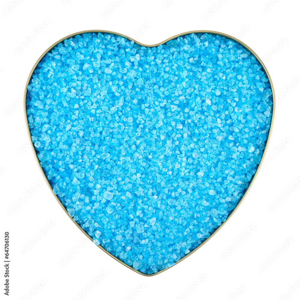 Heart shaped box filled with salt Heart shaped box filled with salt