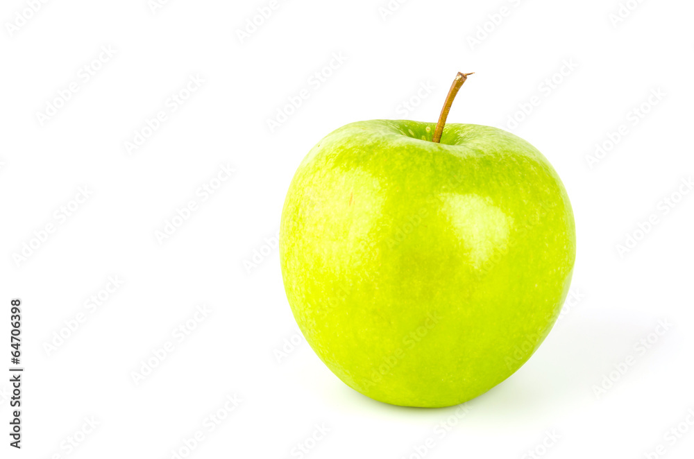 Green apple isolated white background