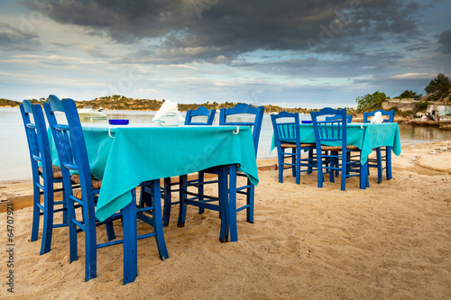 Greek tavern sea food in Halkidiki  Sithonia