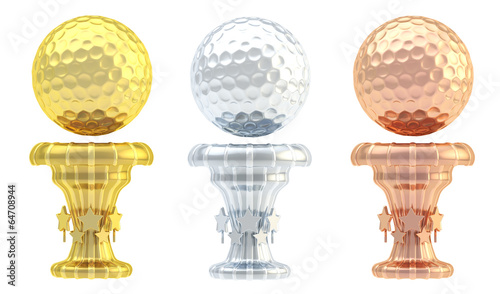 Award golf ball sport trophy cup