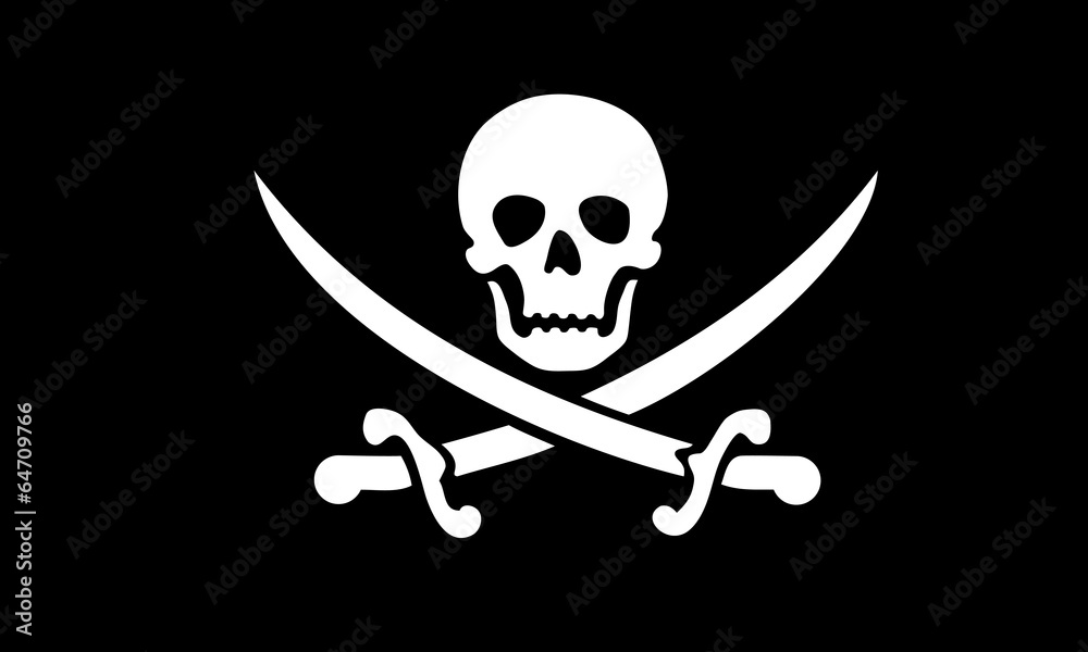 Piratenflagge Totenkopf Stock Vector