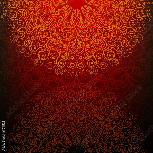 Abstract background with a fantasy pattern in oriental style