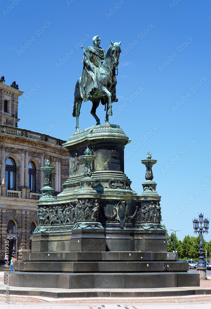Monument to King John of Saxony in Dresden, Germany