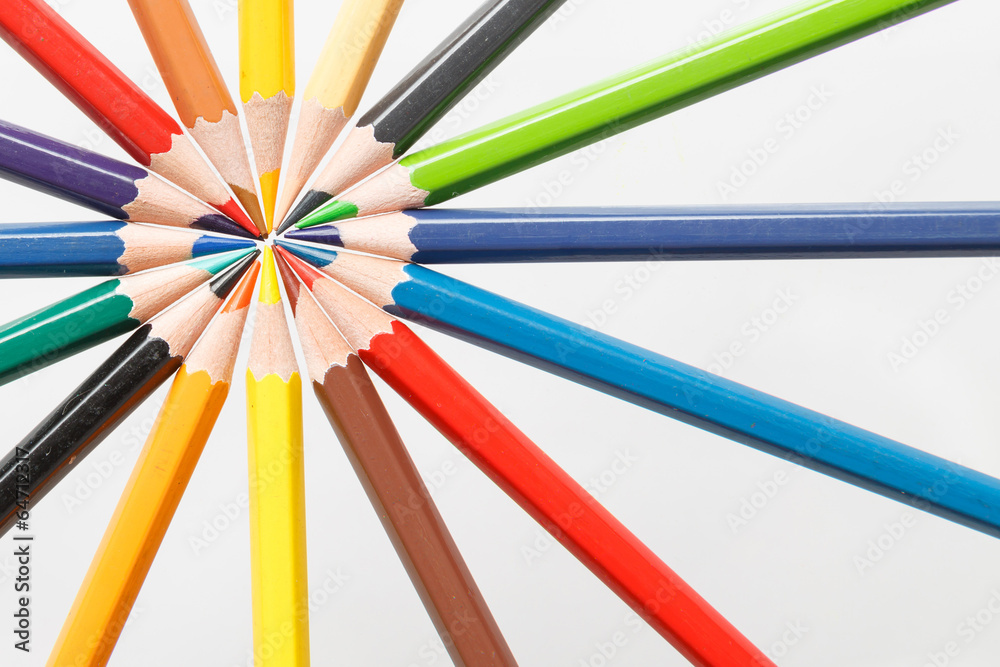 Colour pencils isolated on white background Colour pencils isolated on white background