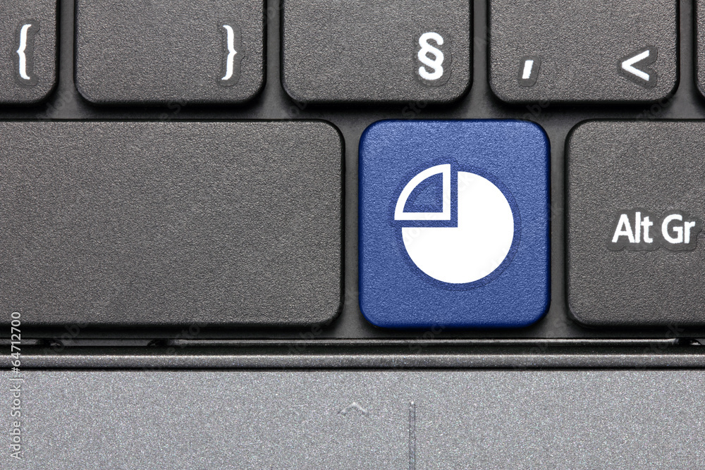 Graph Chart. Blue hot key on computer keyboard. Graph Chart. Blue hot key on computer keyboard.