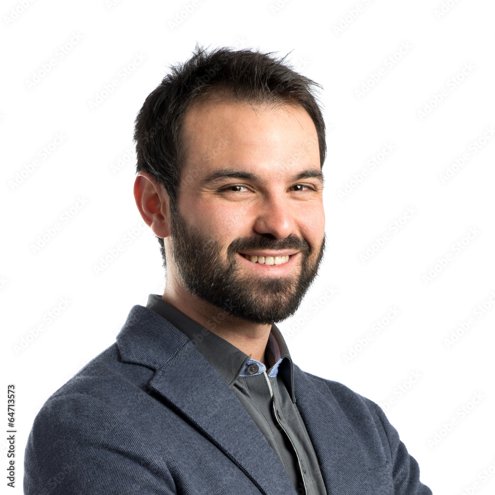 businessman with arms crossed over isolated background businessman with arms crossed over isolated background