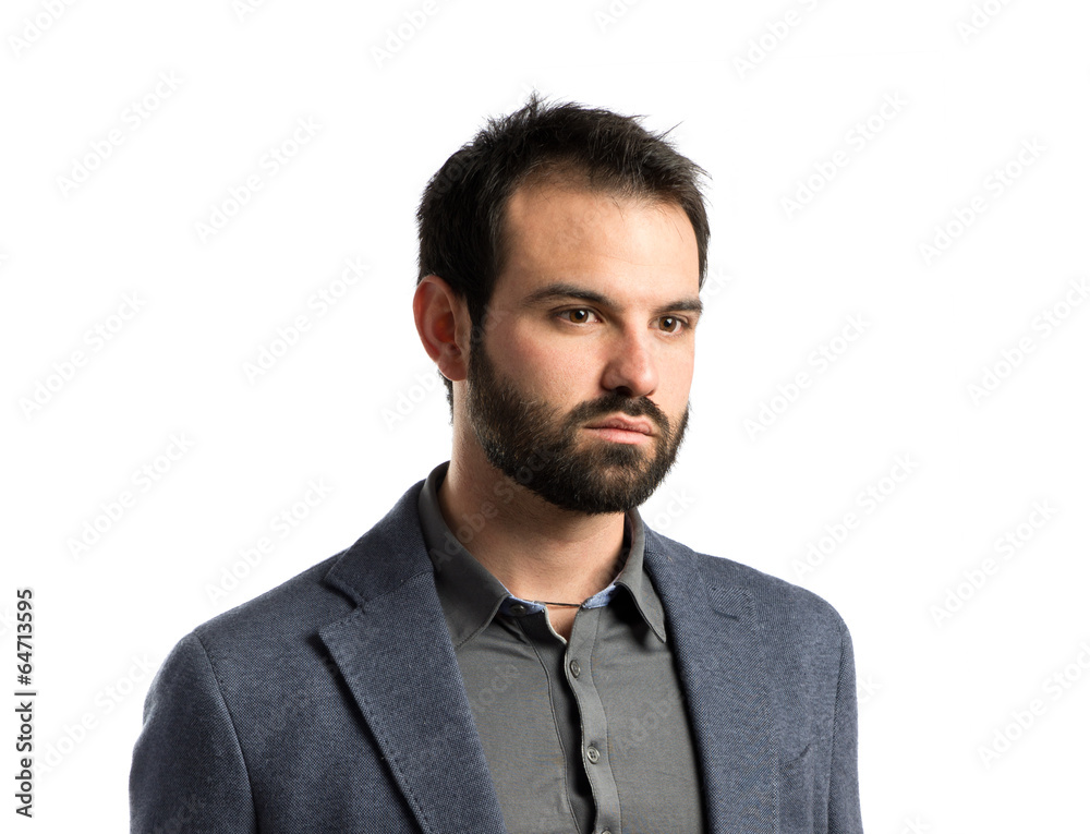 Young handsome man over isolated white background Young handsome man over isolated white background