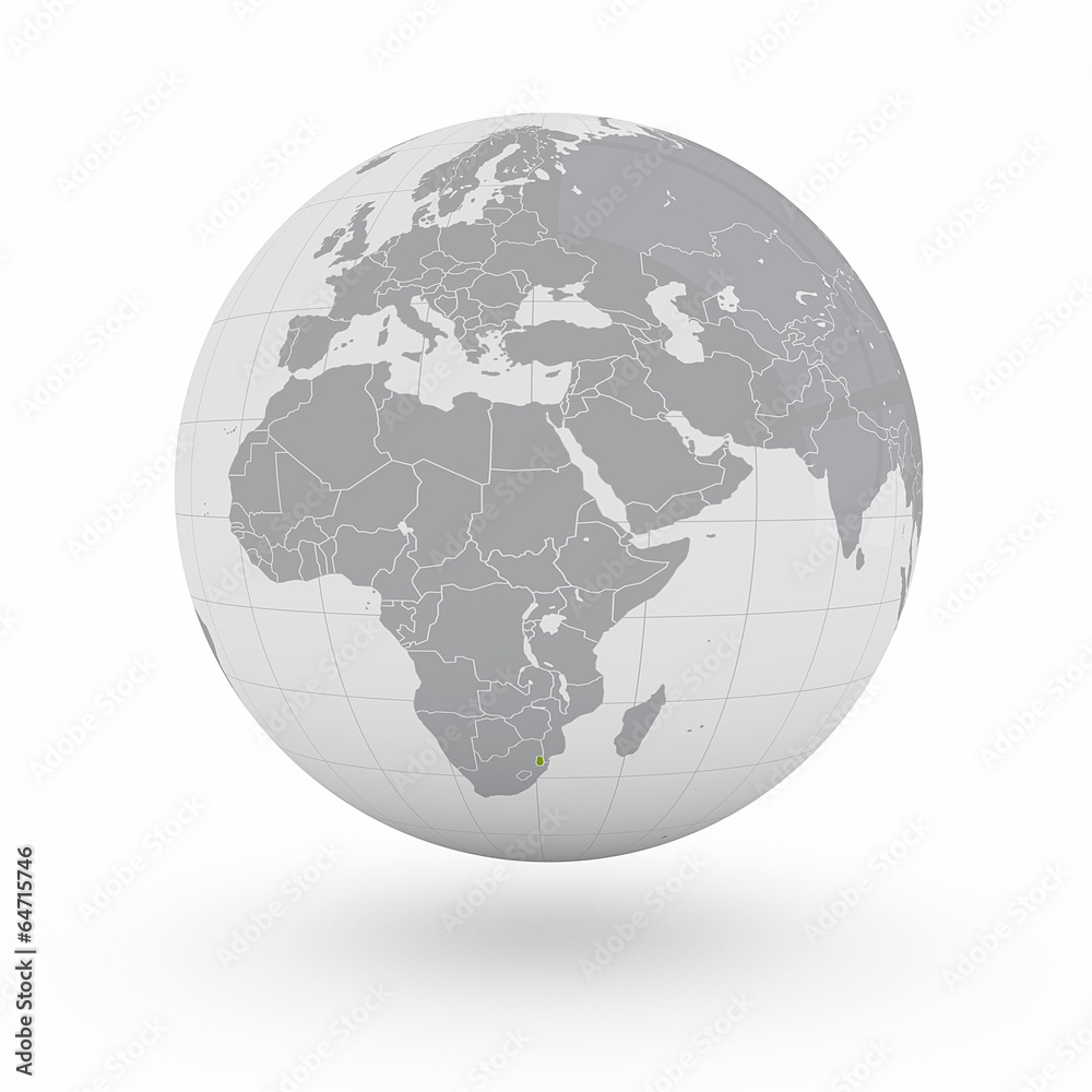 Mappamondo Africa Swaziland Mappamondo Africa Swaziland